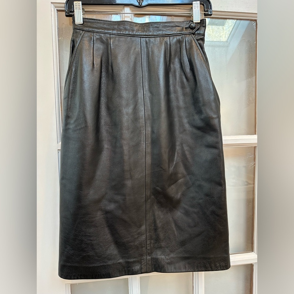 Vintage Siena New York 90’s 80’s Genuine Leather Glam Rock Punk Skirt Size 4
